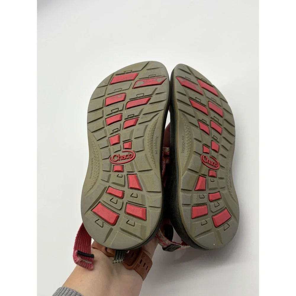Chacos Girls Double Strap Sandals Kids Jr Size 2 Coral Pink Beach